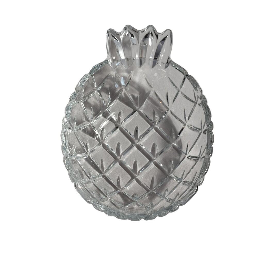 Studio Nova Pineapple Bowl Clear Glass Candy Dish Decorative Cut Glass 6x4